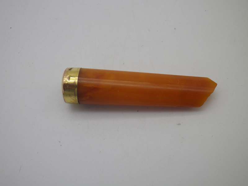 Antique Hallmarked 9ct gold rimmed  Amber Cigarette Holder. London