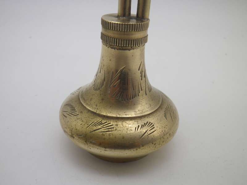 Small Original Indian Brass Hash Pipe. 12cm tall