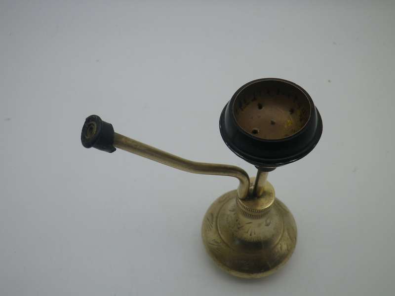 Small Original Indian Brass Hash Pipe. 12cm tall