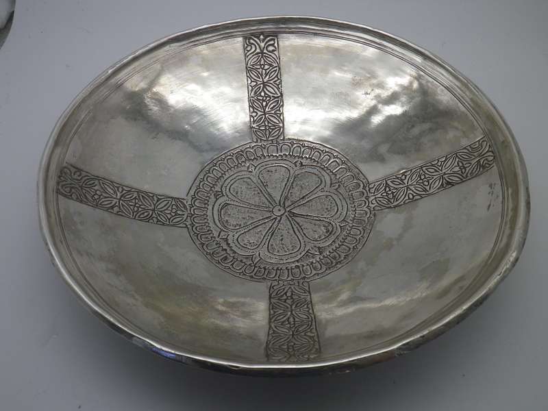 Early Byzantine Sutton Hoo Silver Metal Bowl Replica - British Museum Boxed