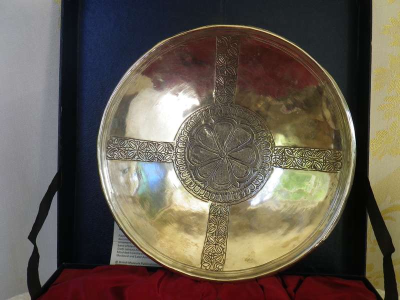 Early Byzantine Sutton Hoo Silver Metal Bowl Replica - British Museum Boxed