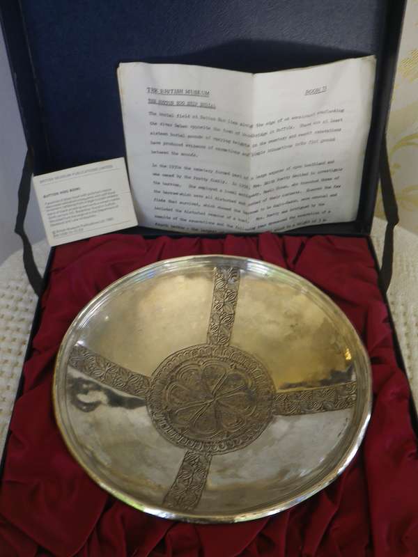 Early Byzantine Sutton Hoo Silver Metal Bowl Replica - British Museum Boxed