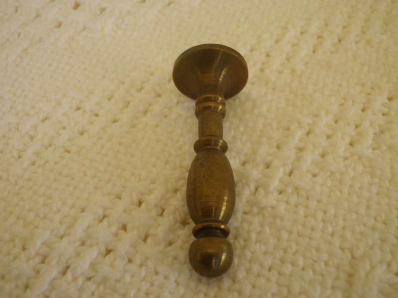 Small Vintage Brass Wax seal. Flower engraving