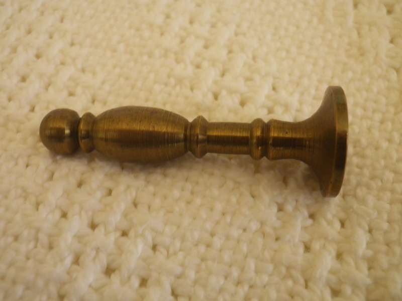 Small Vintage Brass Wax seal. Flower engraving