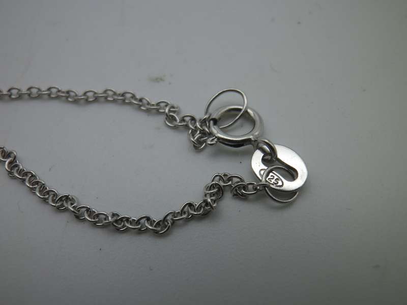 BEAUTIFUL STERLING SILVER & CARVED BONE ROSE NECKLACE
