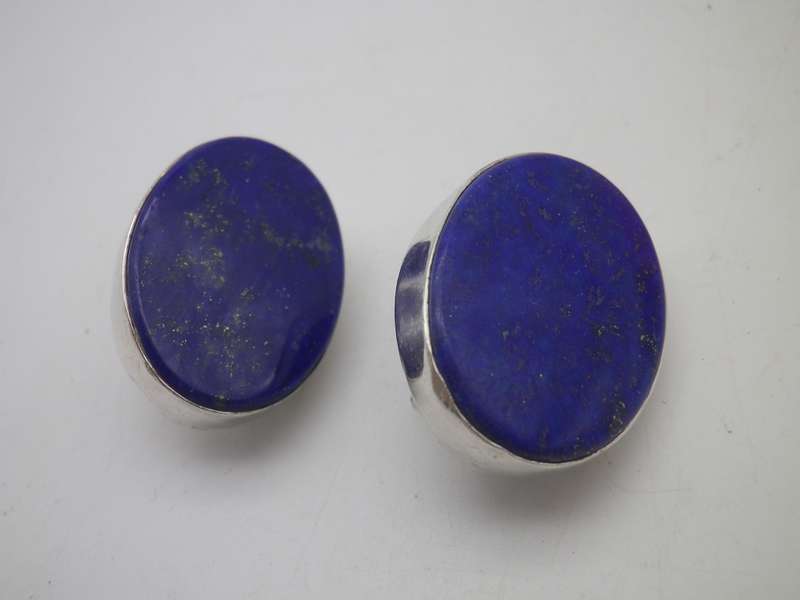 Sterling Silver & Lapis Lazuli Pendant & Earrings set