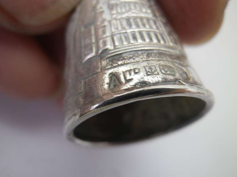 Pair Hallmarked Silver THIMBLES Charles & Diana's Wedding (Sad) 7g  Birmingham 1981 Boxed