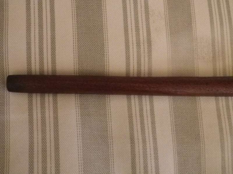 Vintage 800 Silver Top Carved Wood Walking Stick Cane Bechte G. Pforzheim 87cm