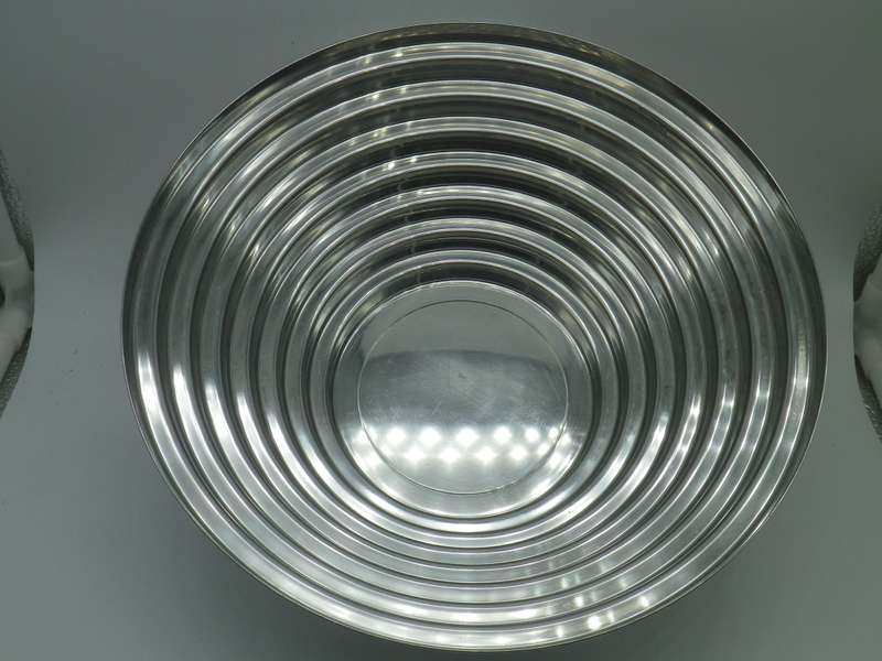 Vintage ALESSI Maya Inox ITALY Designer 18/10 Stainless Steel Round Fruit Bowl