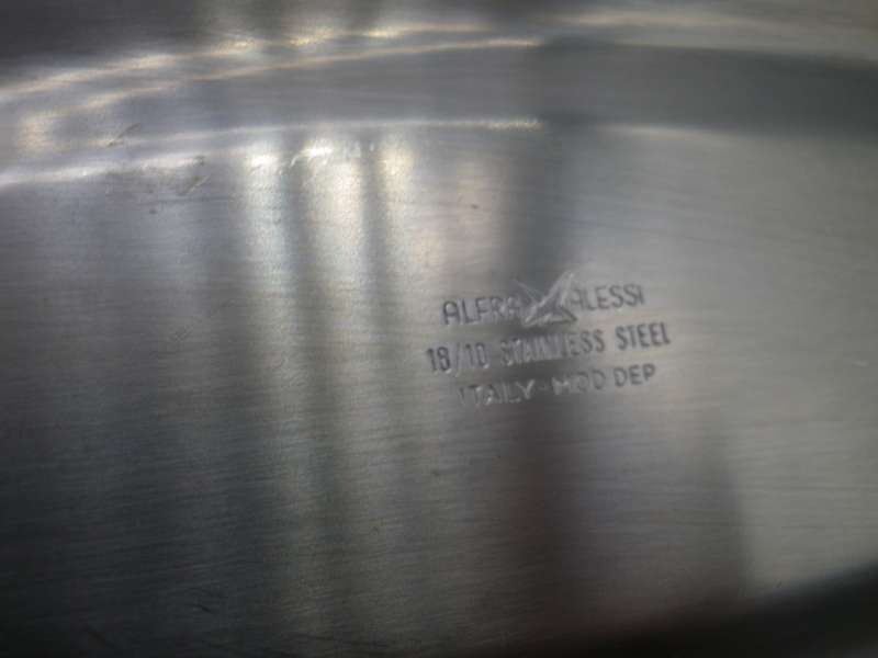 ALESSI ITALY Designer 18/10 Stainless Steel Vintage Oval Wire basket for bread or fruit