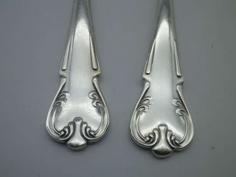 PAIR A1 Silver plated Vintage Serving Spoons. ASHBERRY. 22cm