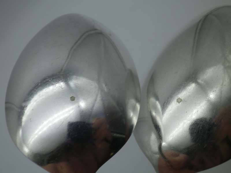 PAIR A1 Silver plated Vintage Serving Spoons. ASHBERRY. 22cm