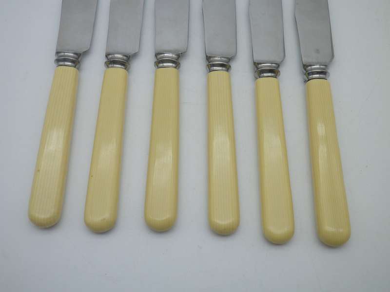 Quality Vintage Bone handle Hor d'oevres knives.  T Turner & Co., Sheffield. 17.5cm