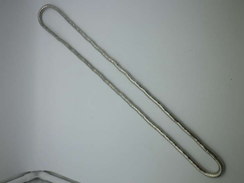 Vintage Modernist Silver tone Adjustable Long SNAKE coil necklace.