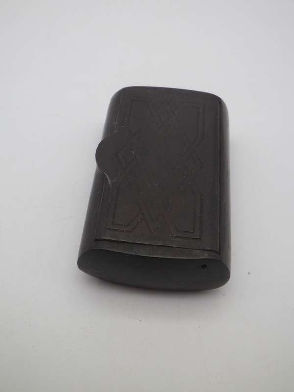 Antique BROWN BAKELITE Rectangular Snuff Box. Made in England