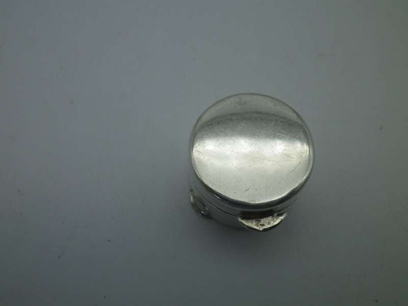 Teeny Tiny Round Silver Tooth Fairy Miniature pot. 2 x 1.2cm