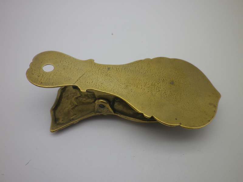 Rare Victorian Solid Brass Hand Shape paper clip holder. 13cm desktop or wall mount