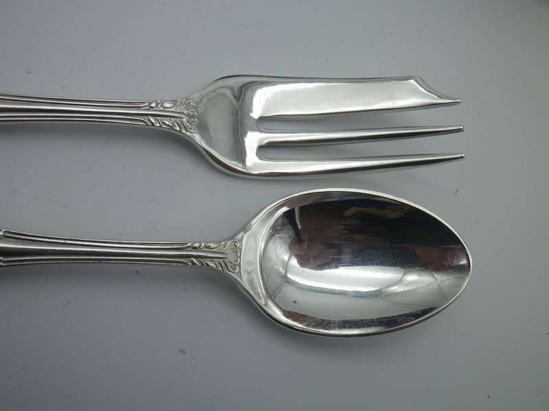 MAPPIN & WEBB silver plated 6 teaspoons & 6 cake forks