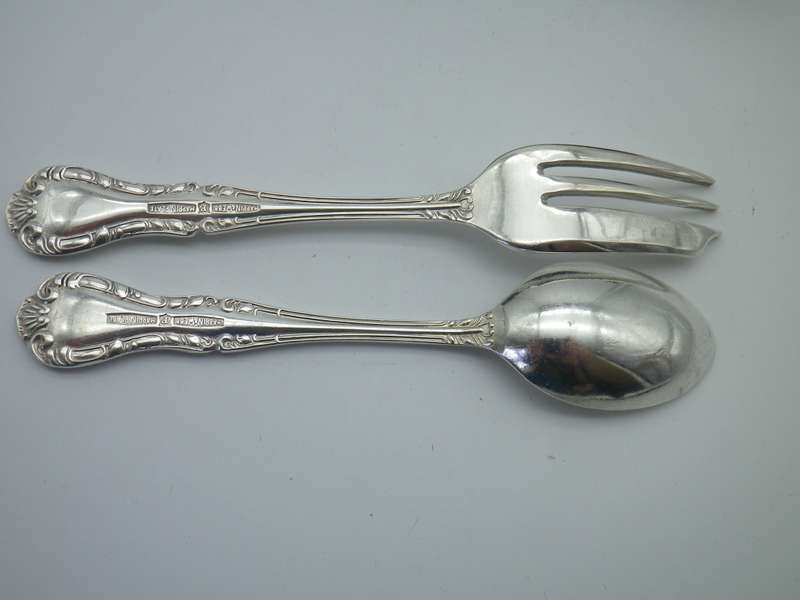 MAPPIN & WEBB silver plated 6 teaspoons & 6 cake forks