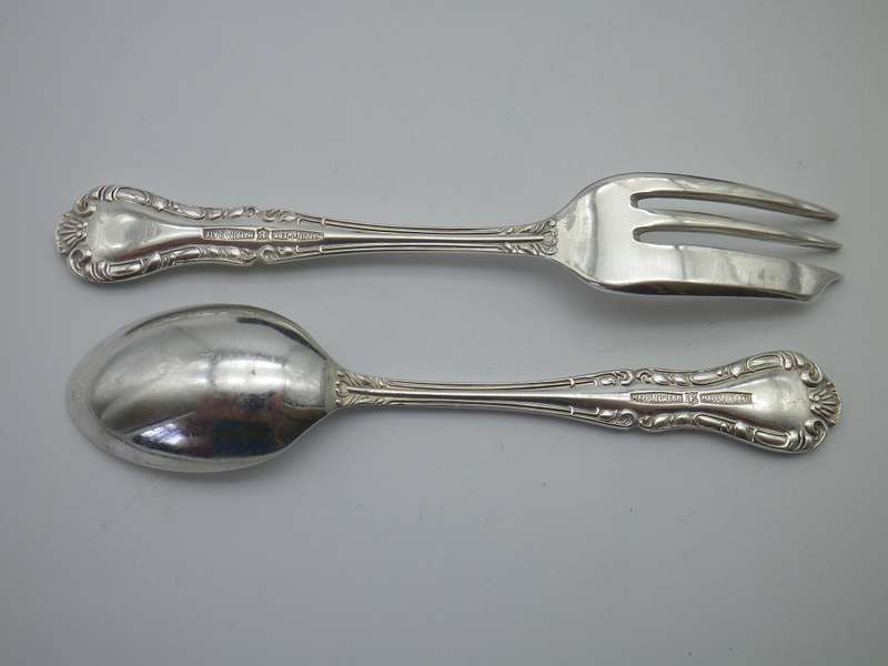 MAPPIN & WEBB silver plated 6 teaspoons & 6 cake forks