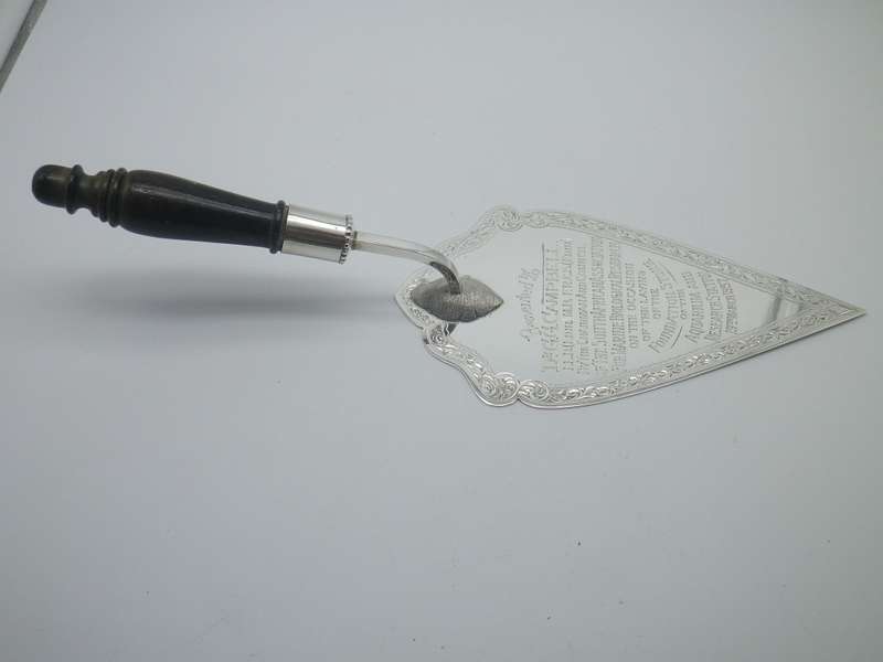 RARE!!! Sterling Silver Presentation Trowel Commemorating opening of DURBAN AQUARIUM! 11 March 1957