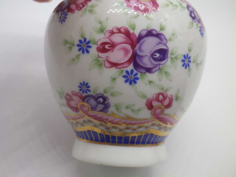 BEAUTIFUL VINTAGE LIMOGES France TRINKET JAR & HOLDER Set DESIGNED BY PIERRE DUMAS FILS
