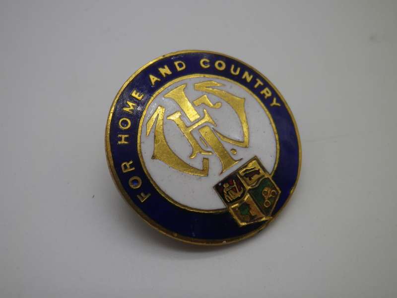 For Home and Country - WW2 Womens Institute Enamel & Metal Pin Badge or brooch 2.5cm