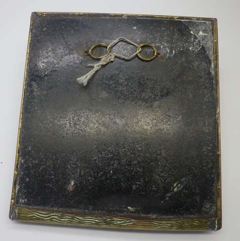VINTAGE BRASS Clad Hanging letter holder.
