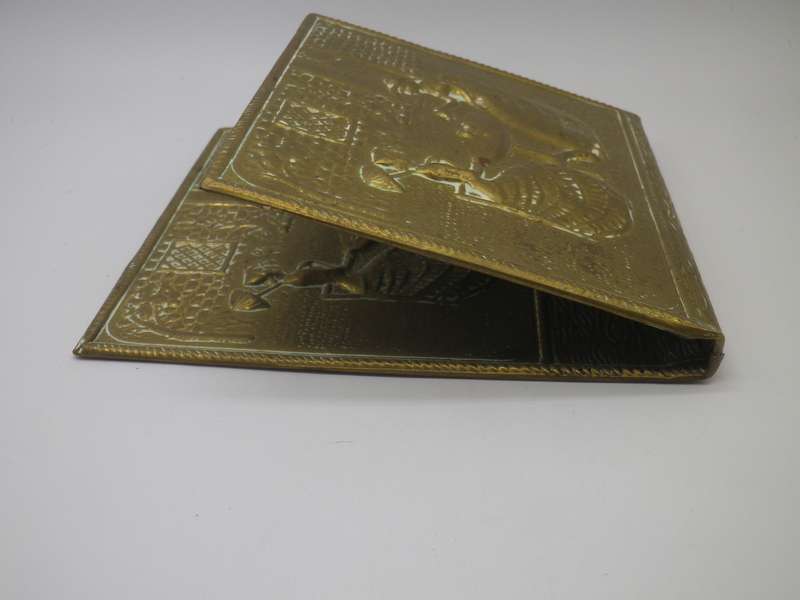 VINTAGE BRASS Clad Hanging letter holder.