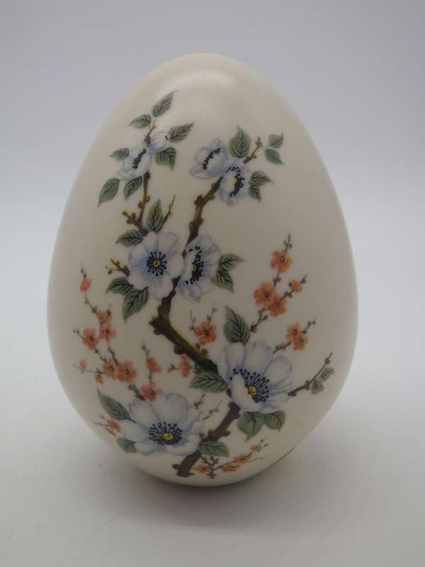 Vintage Handcrafted Eggzakly Porcelain Floral Egg