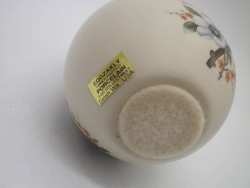Vintage Handcrafted Eggzakly Porcelain Floral Egg