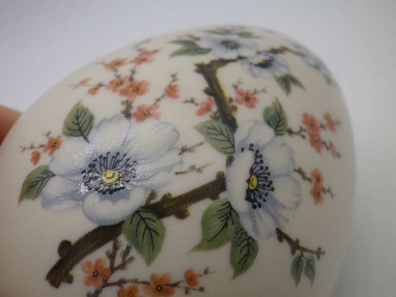 Vintage Handcrafted Eggzakly Porcelain Floral Egg