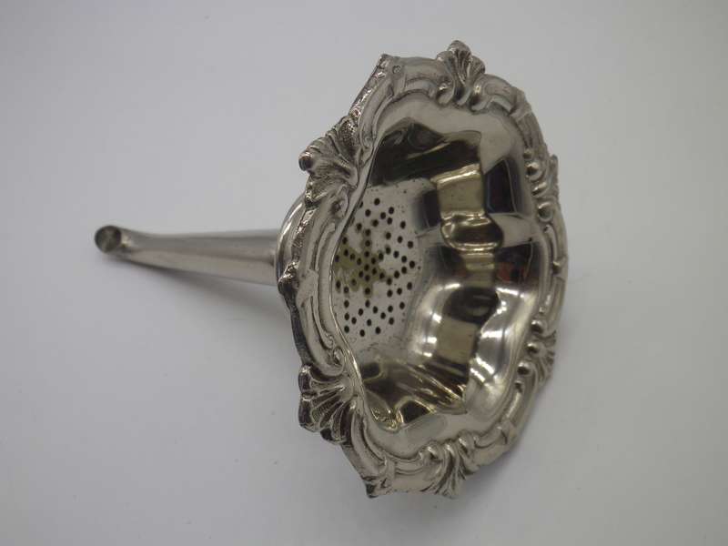 Antique Silver Plated Wine funnel. 14cm