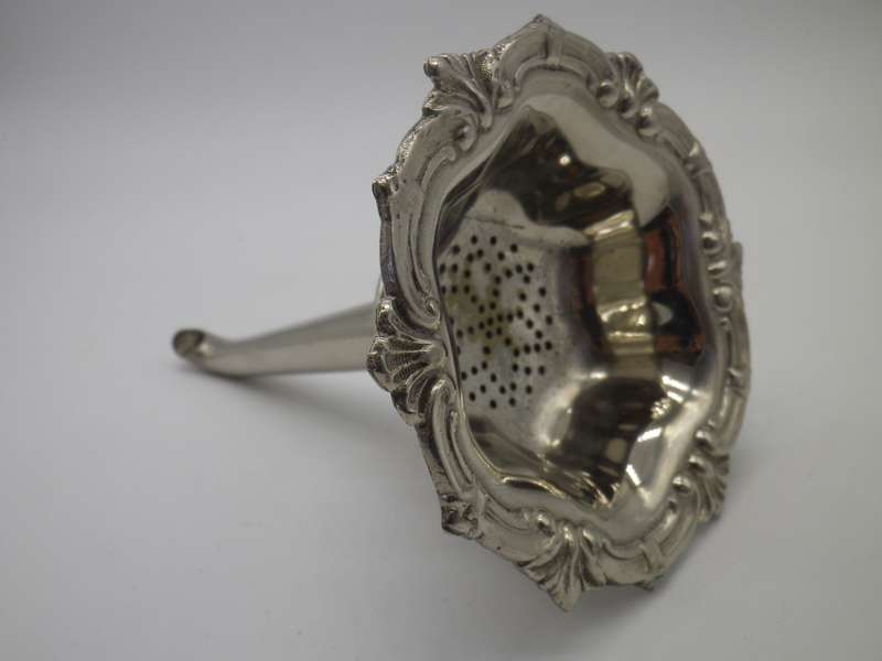 Antique Silver Plated Wine funnel. 14cm
