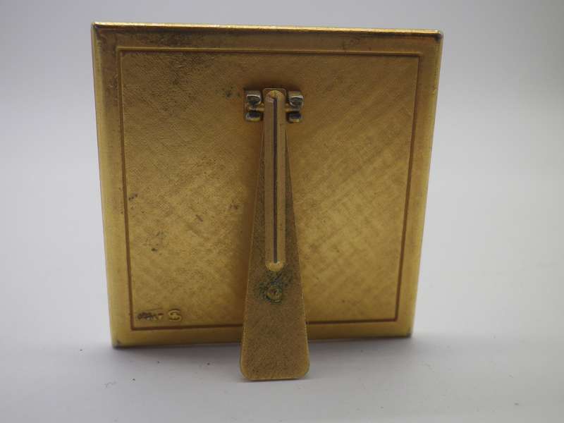 Miniature Vintage 925 Silver Front standing picture of a seaside island scene. 5cm