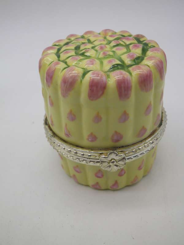 3 BEAUTIFUL VINTAGE TRINKET POTS - possibly LIMOGES France DESIGNED BY PIERRE DUMAS FILS