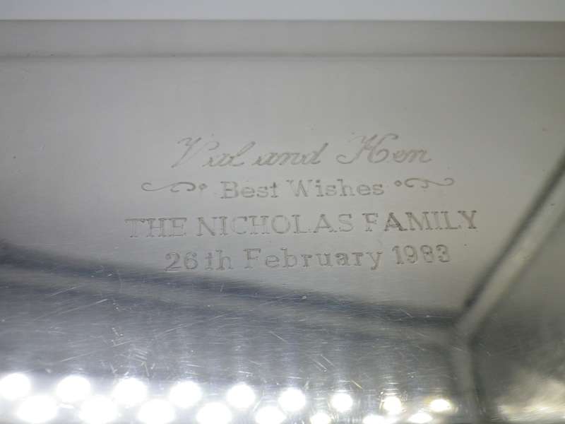 Vintage Rhodesian A1 silver plate on copper footed table cigarette/tobacco box