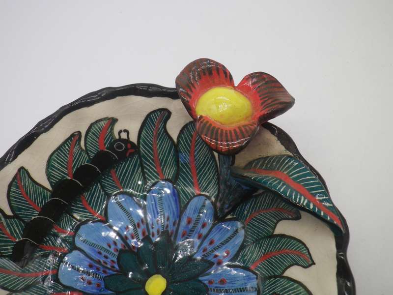 Pretty ARDMORE STUDIO bowl. 2007. 15cm Made by Fundi, Painted by Dumile
