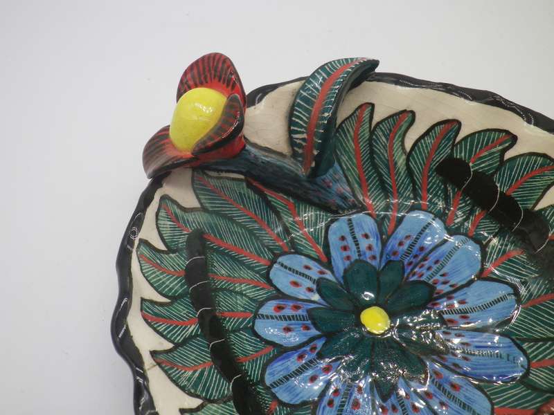 Pretty ARDMORE STUDIO bowl. 2007. 15cm Made by Fundi, Painted by Dumile