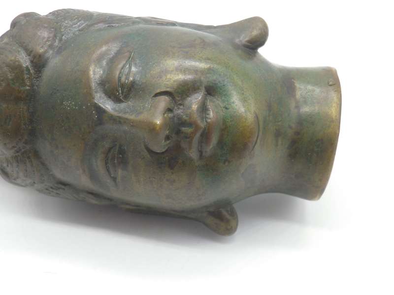 MAGNIFICENT Antique BRONZE KWAN YIN HEAD STATUE. Too beautiful
