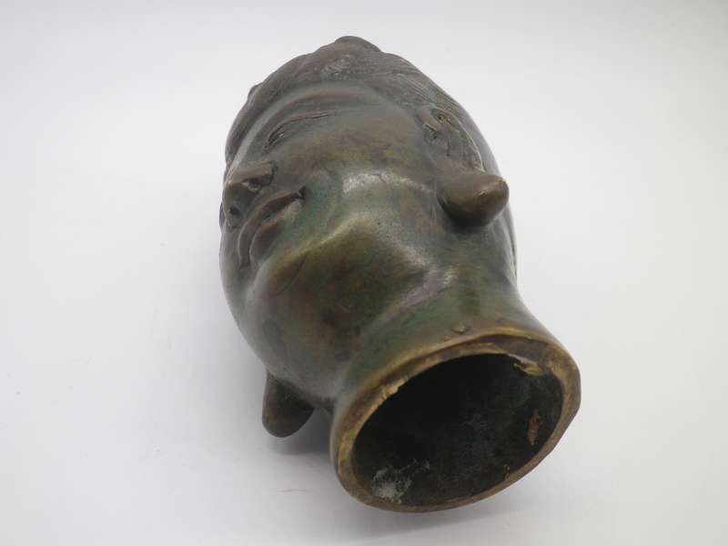MAGNIFICENT Antique BRONZE KWAN YIN HEAD STATUE. Too beautiful