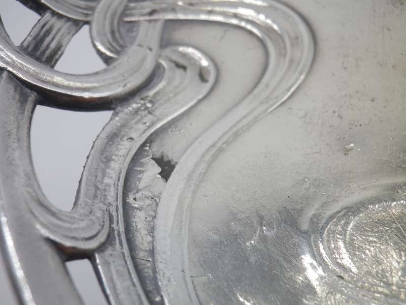 Antique 1906 WMF Germany Art Nouveau silver plated visiting card tray. 25 x 16cm