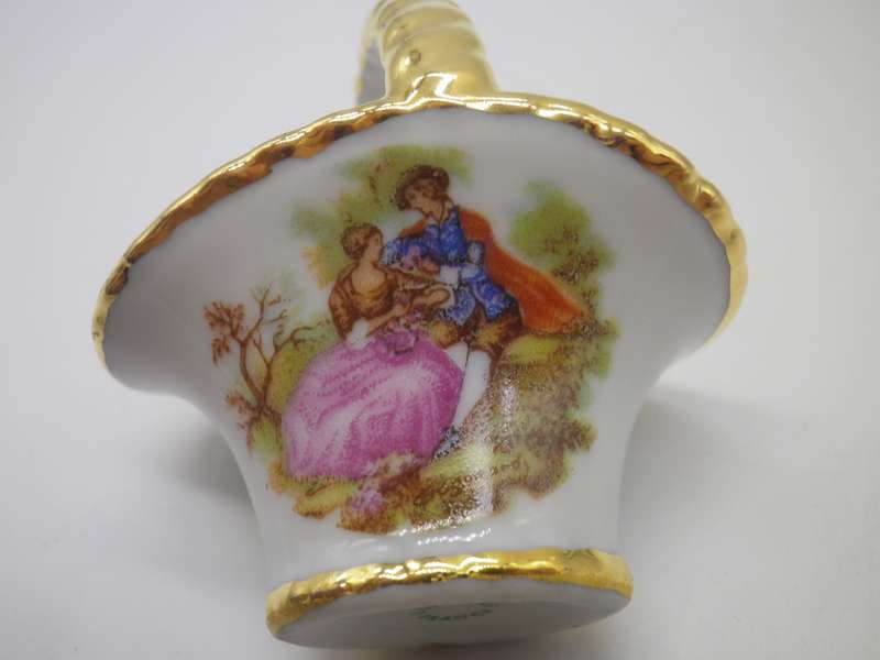 LIMOGES FRANCE Miniature basket. 4.5cm
