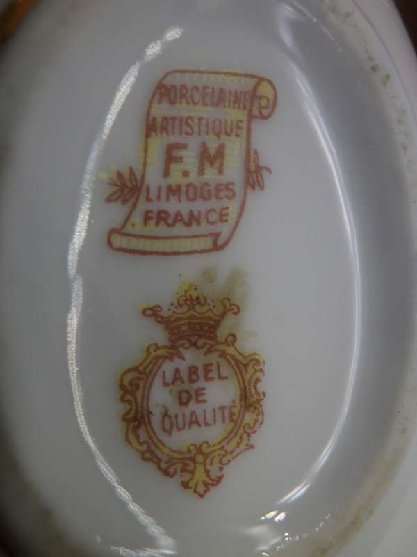 LIMOGES FRANCE Porcelain Egg Shape Trinket box