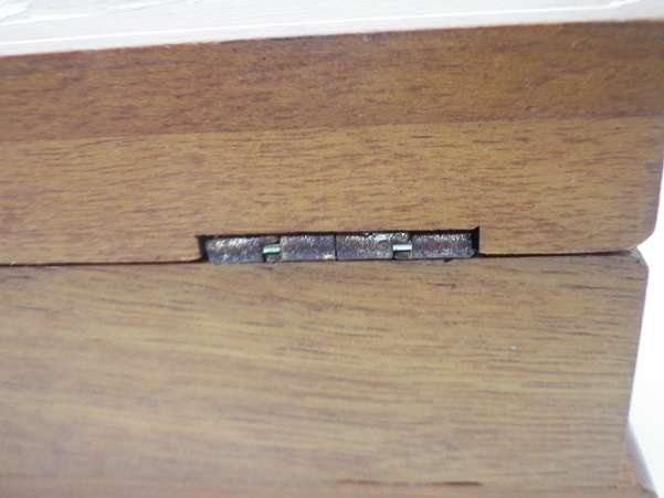 Vintage Wooden MUSICAL Jewellery Box. Working. Plays 'Rock-a bye-Baby"