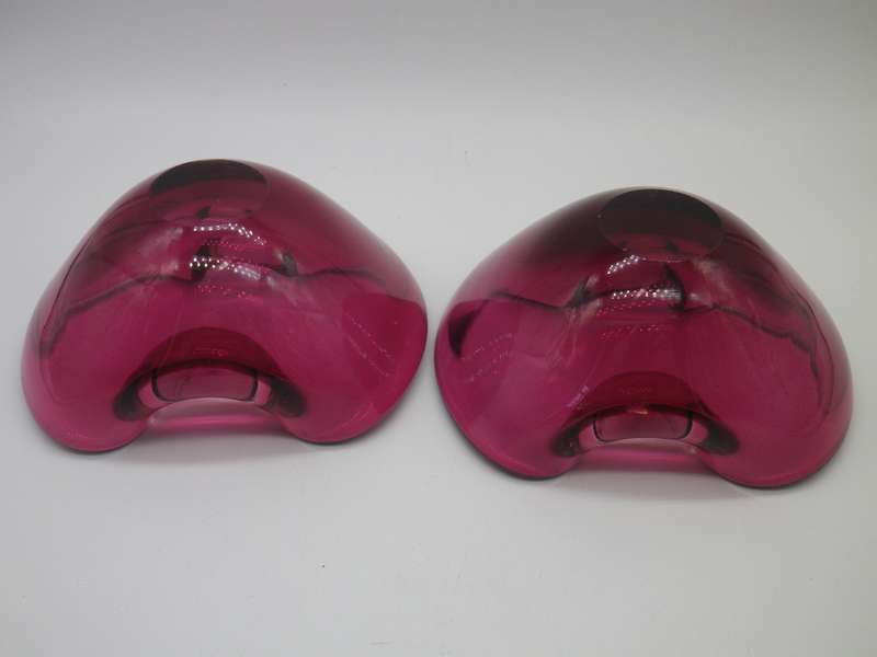 Pair Good quality Glass nut or bon bon Vintage bowls.