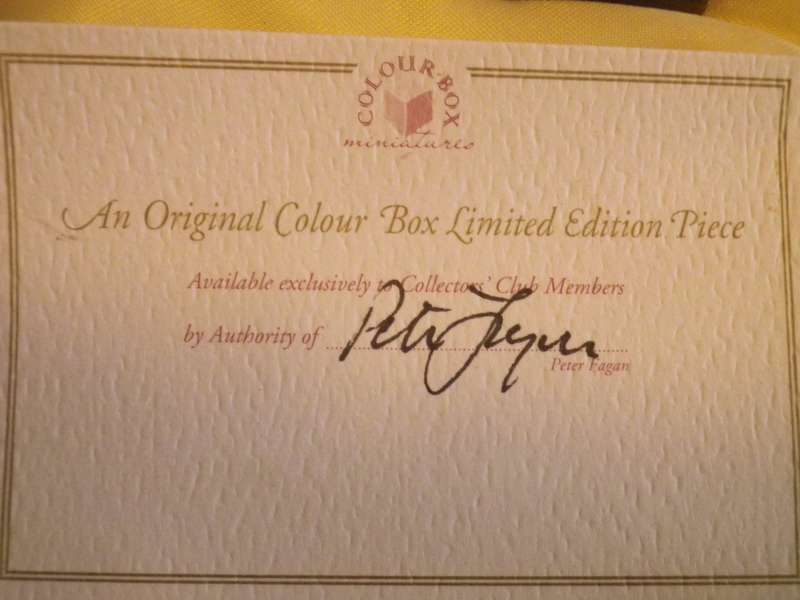 PETER FAGAN COLOUR BOX MINIATURE "SOPWITH'S SOLO FLIGHT"
