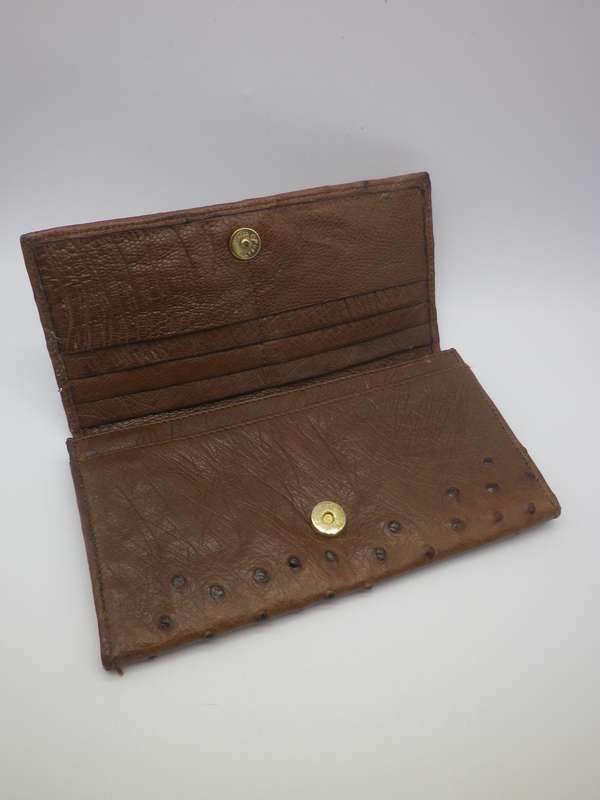 Quality Vintage OSTRICH LEATHER Unisex Purse.