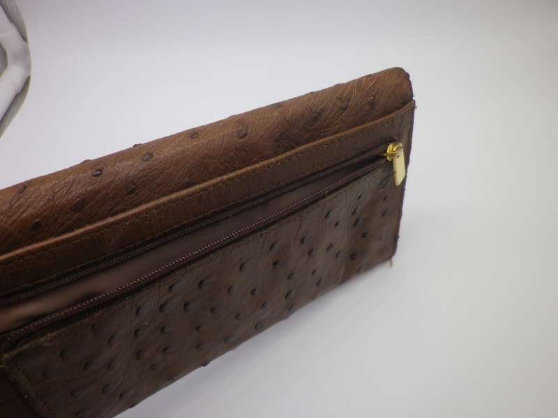 Quality Vintage OSTRICH LEATHER Unisex Purse.