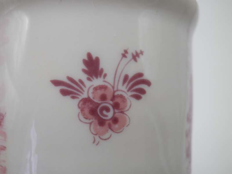 PINK DELFT OUDE MOLEN FABRIEK HOLLAND VINTAGE TOOTH PICK HOLDER